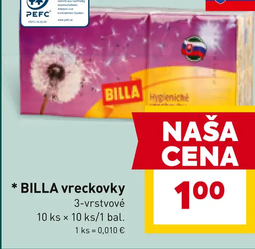 BILLA vreckovky