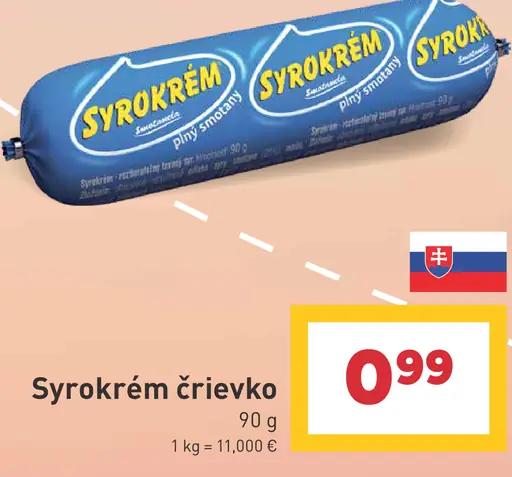 Syrokrem črievko