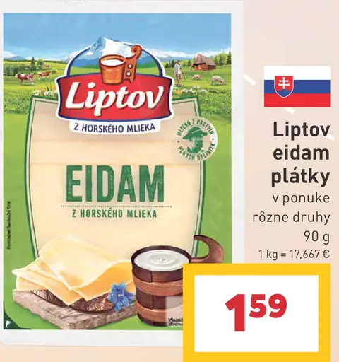 Liptov Eidam plátky