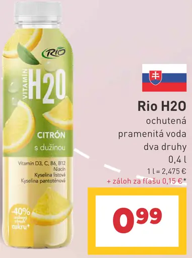 Rio H2O ochutená pramenitá voda