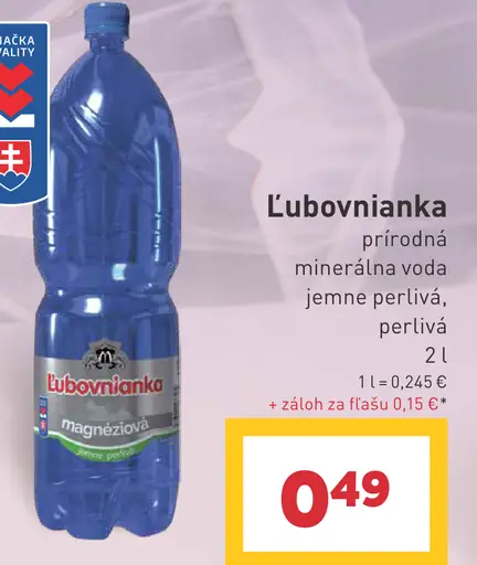Ľubovnianka prírodná minerálna voda