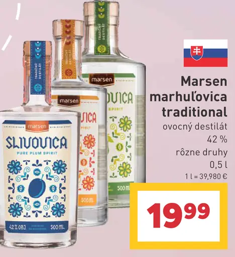 Marsen marhuľovica traditional ovocný destilát