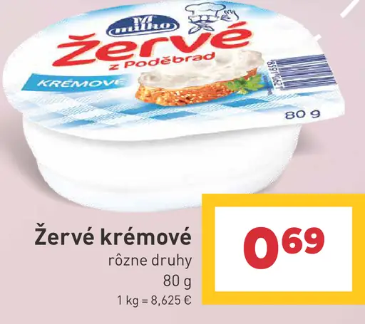 Žervé krémové