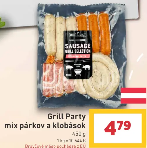 Grill Party mix párkov a klobások