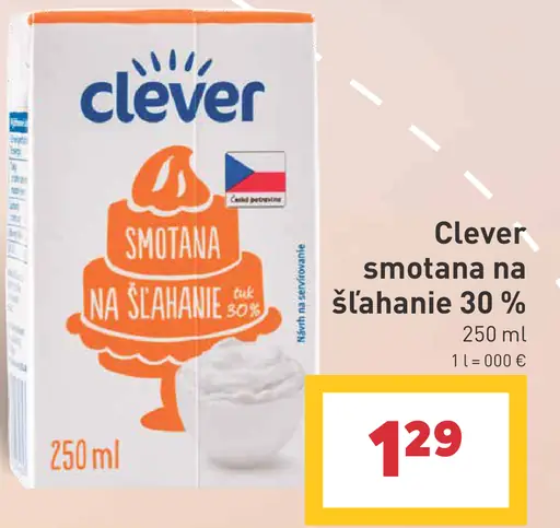 Clever smotana na šľahanie