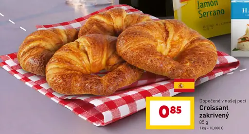 Croissant zakrivený