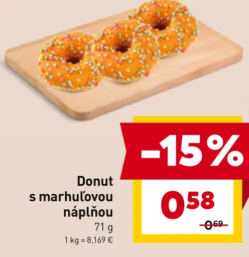 Donut s marhuľovou náplňou