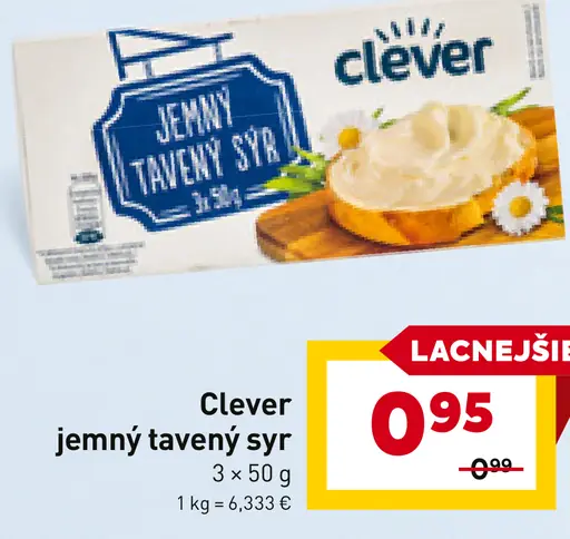 Clever tavený syr