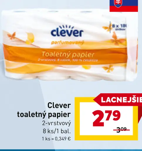Clever toaletný papier