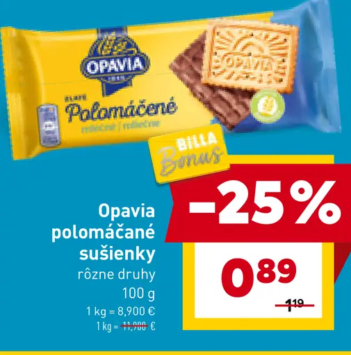Opavia Polomáčané sušienky