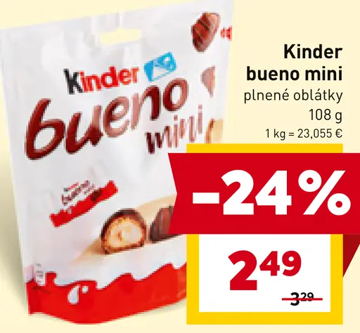 Kinder bueno mini plnené oblátky