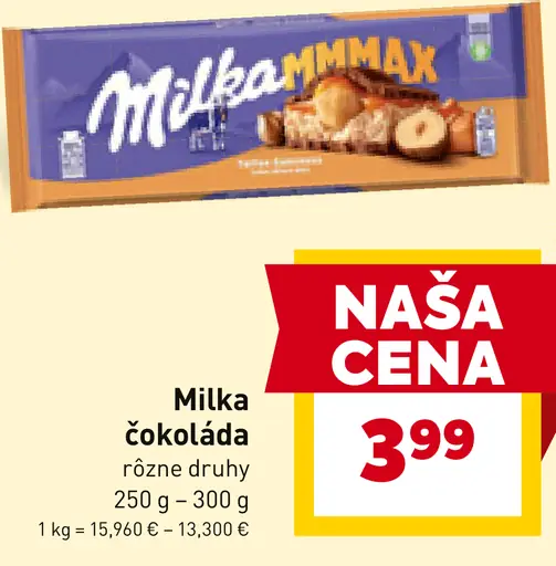 Milka Mliečna čokoláda
