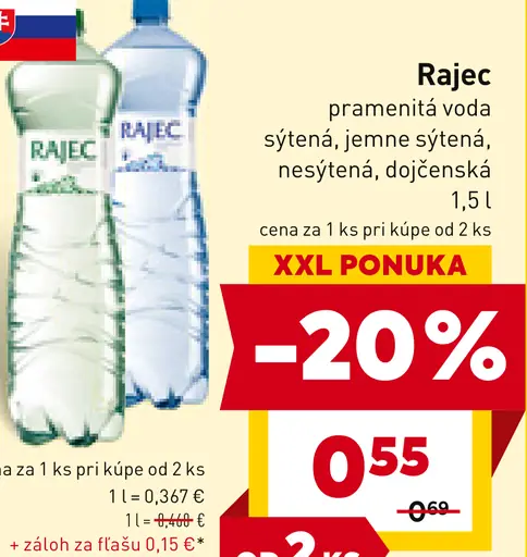 Rajec Pramenitá voda sýtená