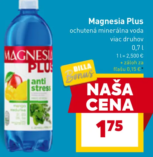 Magnesia Plus ochutená minerálna voda