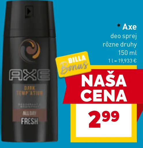 Axe deo sprej