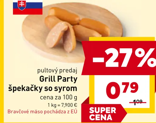 Grill Party špekáčky so syrom