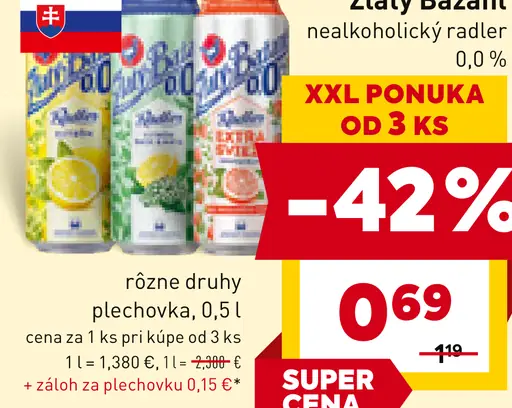 Zlatý Bažant Nealkoholický radler