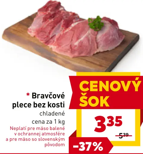 Bravčové plece bez kosti
