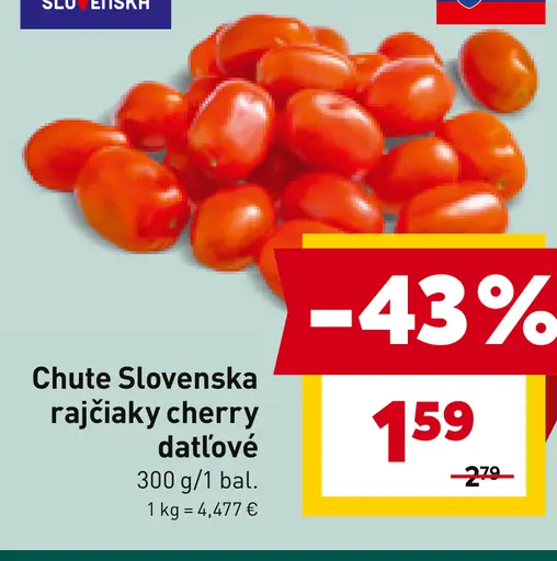 Chute Slovenska rajčiaky cherry strapcové Čerinka