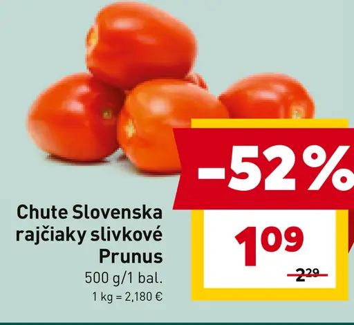 Chute Slovenska rajčiaky slivkové Prunus