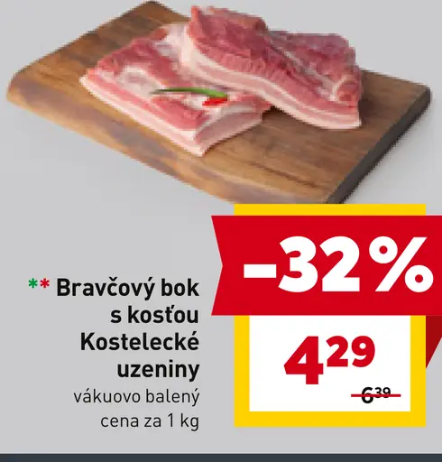 Bravčový bok s kosťou Kostelecké uzeniny