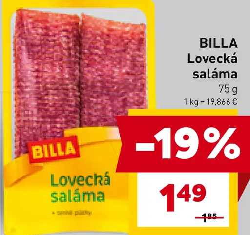 BILLA Lovecká saláma