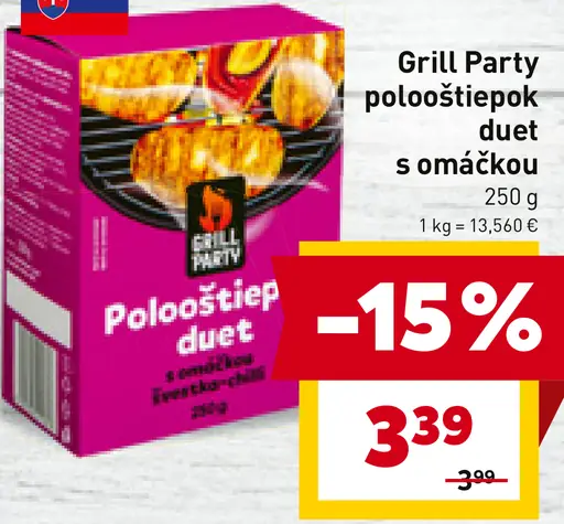 Grill Party polooštiepok duet s omáčkou