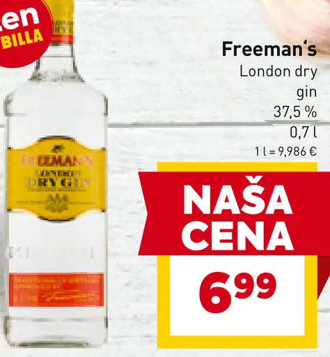 Freeman's London dry gin