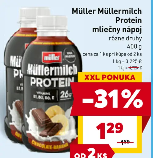 Müller Müllermilch Protein mliečny nápoj