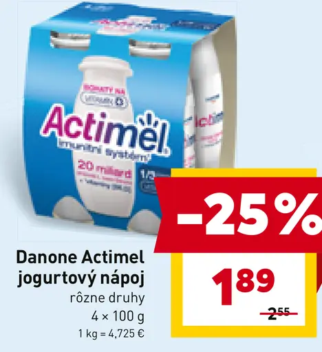 Danone Actimel jogurtový nápoj