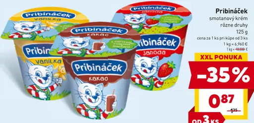 Pribináček smotanový krém