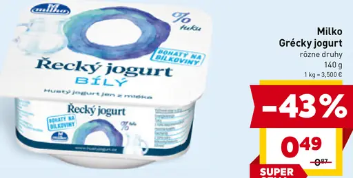 Milko Grécky jogurt biely