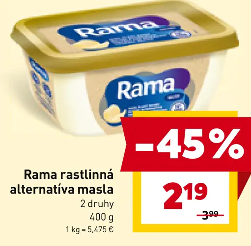 Rama rastlinná alternatíva masla