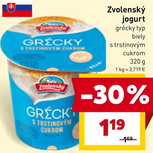Zvolenský jogurt grécky typ