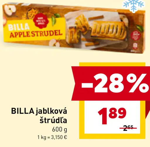 BILLA jablková štrúdľa