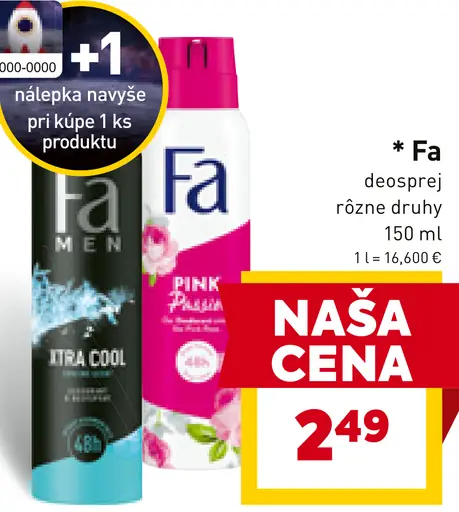 Fa deodorant rôzne druhy