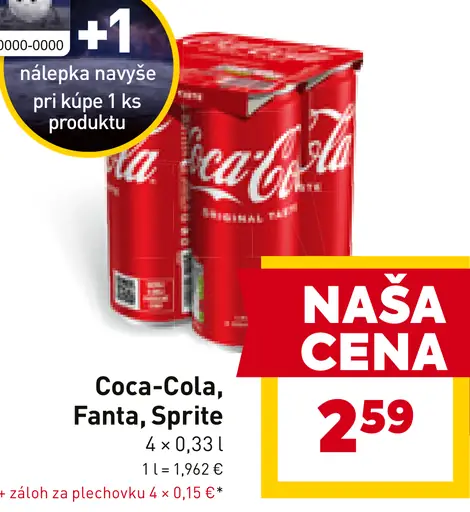 Coca-Cola, Fanta, Sprite plechovka