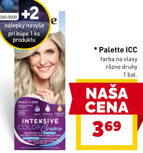 Palette ICC farba na vlasy