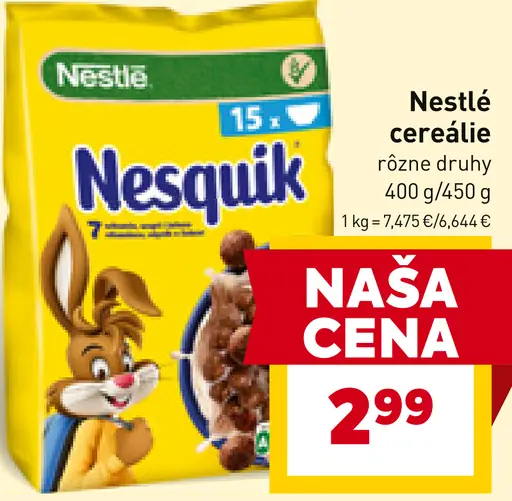 Nesquik cereálie