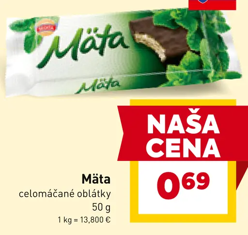 Máta celomáčané oblátky