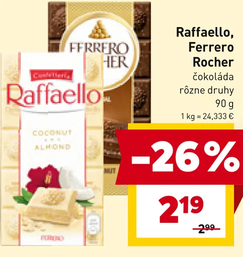 Raffaello/Ferrero Rocher čokoláda