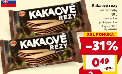 Kakaové rezy