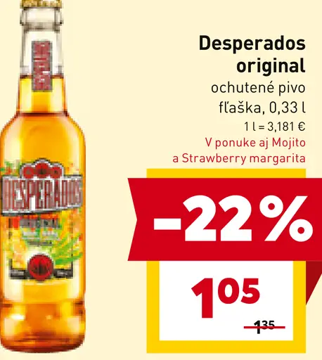 Desperados Original ochutené pivo