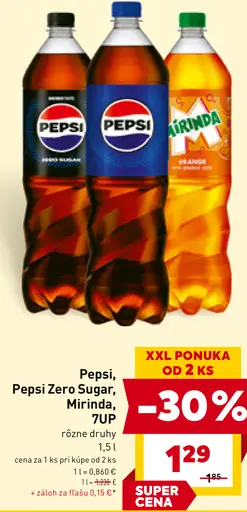 Pepsi, Pepsi Zero, Mirinda, 7Up