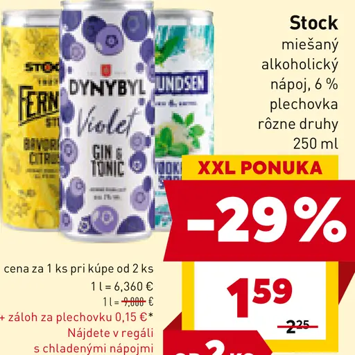 Stock miešaný alkoholický nápoj plechovka