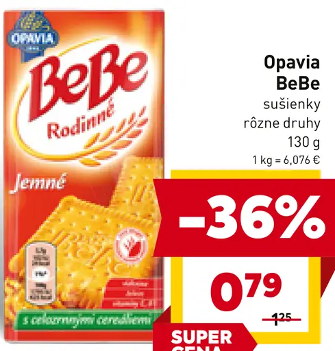 Opavia BeBe sušienky rôzne druhy