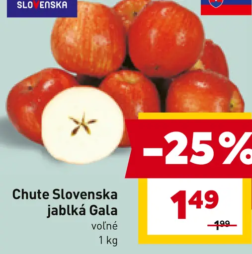 Chute Slovenska jablká Gala