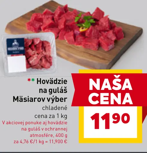 Hovädzie na guláš Mäsiarov výber