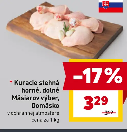 Kuracie stehná horné, dolné Mäsiarov výber, Domäso