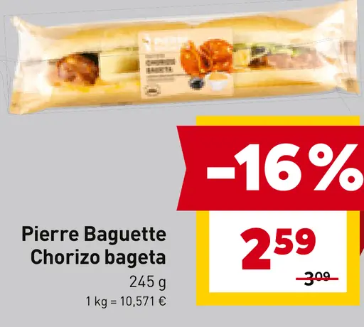 Pierre Baguette Chorizo bageta